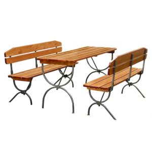 Set mobilier gradina LINZ lemn lacuit