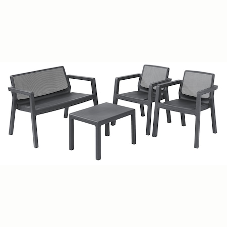 Set mobilier gradina KETER Emily, 4 piese, grafit review