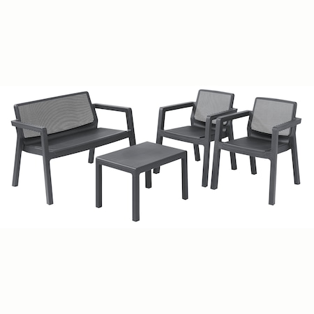 Set mobilier gradina KETER Emily, 4 piese, grafit review