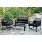 Set mobilier gradina/terasa Kring Cocco, masa, canapea, 2 fotolii