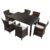 Set mobilier gradina/terasa, Kring Thomas, masa cu 6 scaune, 167.5x101.5x73, maro : Review si Pareri utile