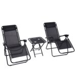 Set mobilier gradina Outsunny, Cu 2 scaune si masa