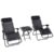 Set mobilier gradina Outsunny, Cu 2 scaune si masa, Pliabile, Otel/Material textil, Negru | Review detaliat