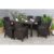 Set mobilier gradina Lido Dinner, canapea 2 locuri + 4 scaune + masa, maro Review si Pareri