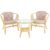 Set mobilier gradina cu 2 scaune si masa, Bahama Honey, Lemn/Sticla, perne incluse : Review si Pareri